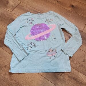 Size 14 Flip sequins Long Sieve top